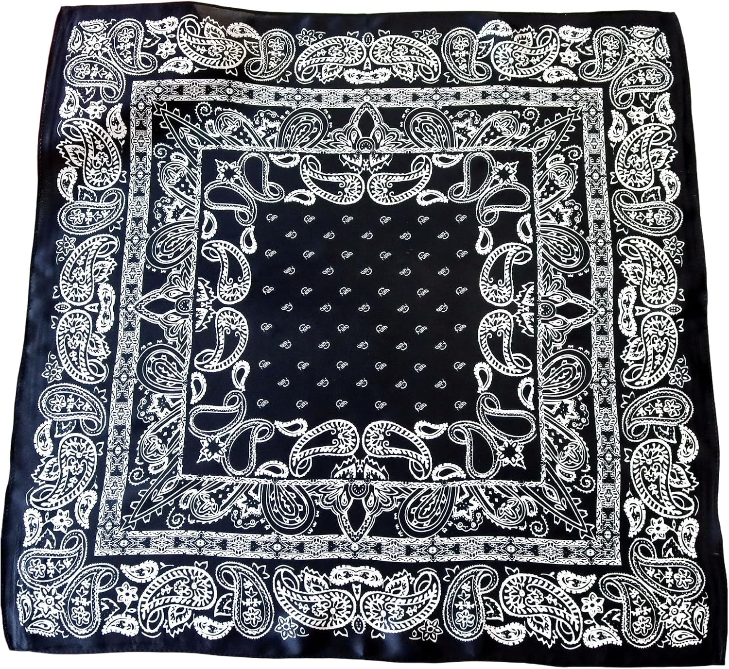 JERLA Women's Men's Small Square satin 100% Real Mulberry Silk Scarfs paisley Hair head face scarf 21" x 21"