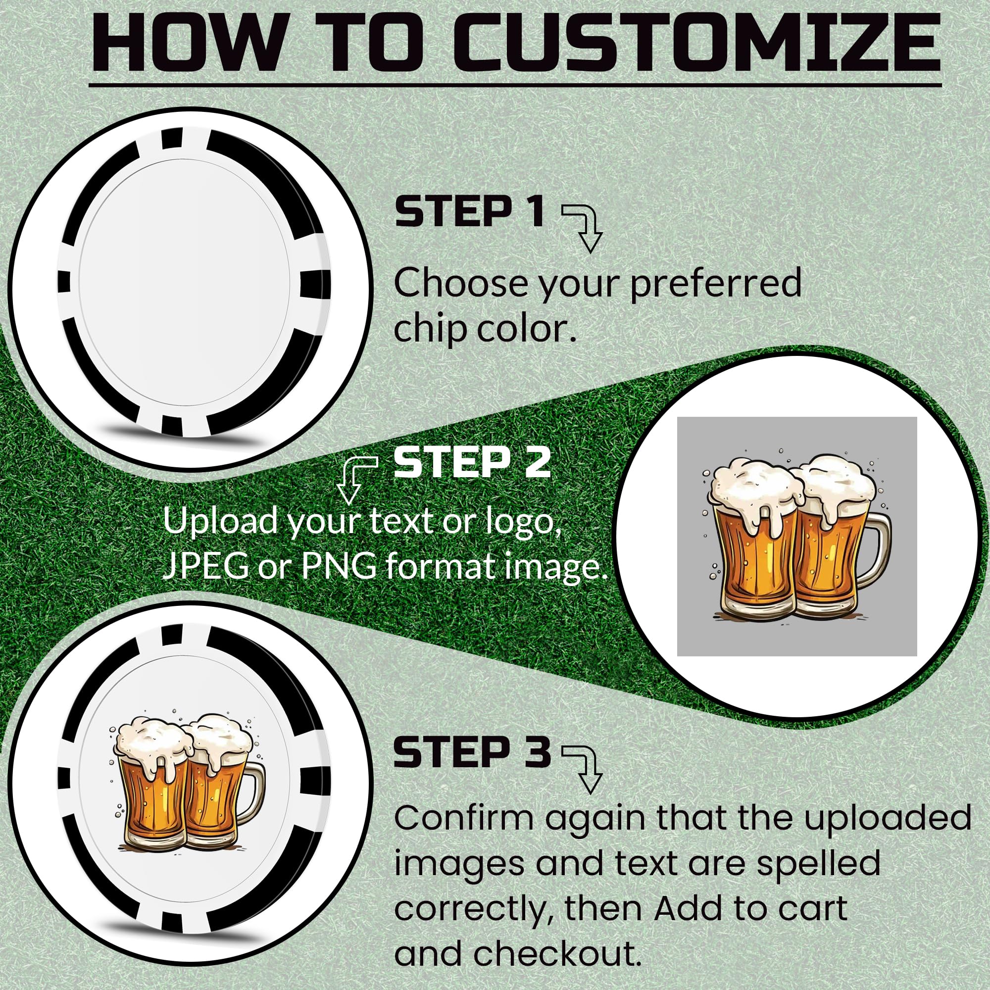 Jetons De Poker Personnalisés De 40 Mm Avec Votre Texte, Logo Ou