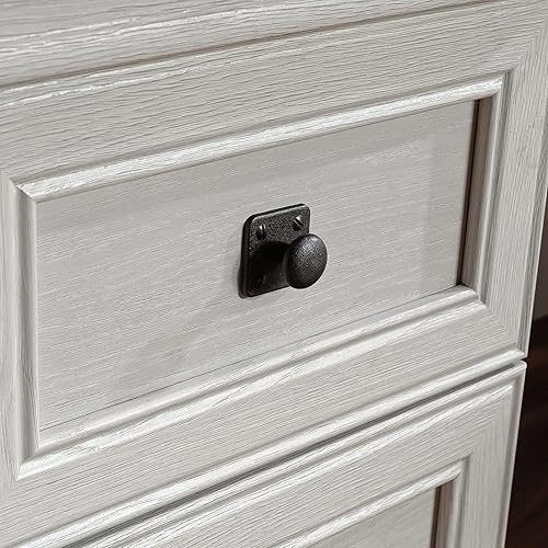 Miniatura 9 de Sauder Palladia - Escritorio de oficina en casa en forma de L en roble glaciar, acabado de roble glaciar