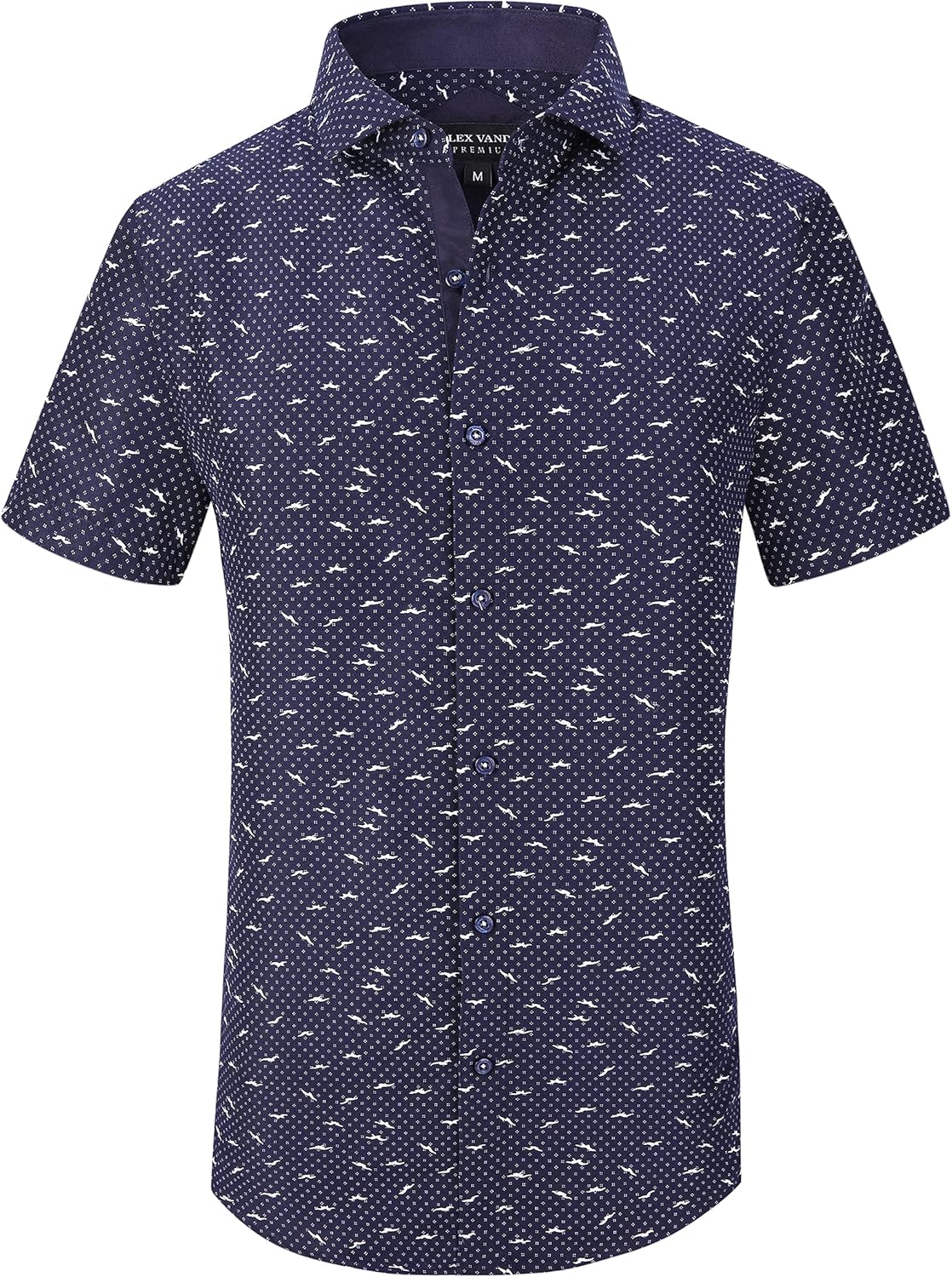 Alex Vando Mens Printed Dress Shirts Long Sleeve Regular Fit Button Down Shirt : Clothing, Shoes & Jewelry