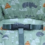 ZARPMA Cotton Seat Covers for IKEA Antilop Highchair,Cotton Surface and Cotton Padded,Forest Pattern Foldable Baby Highchair Cover for IKEA Child Chair Cushion (Green Forest)