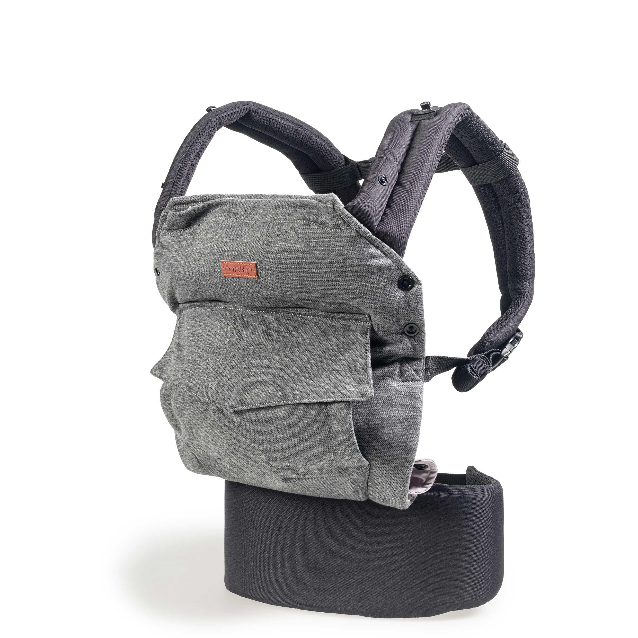 MAÏKA Porte-bébé cocooning | dès la naissance et jusqu'à 15 kg | position ventral et dorsal | bretelles rembourées | tissu épais et chaud avec capuche pour protéger bébé