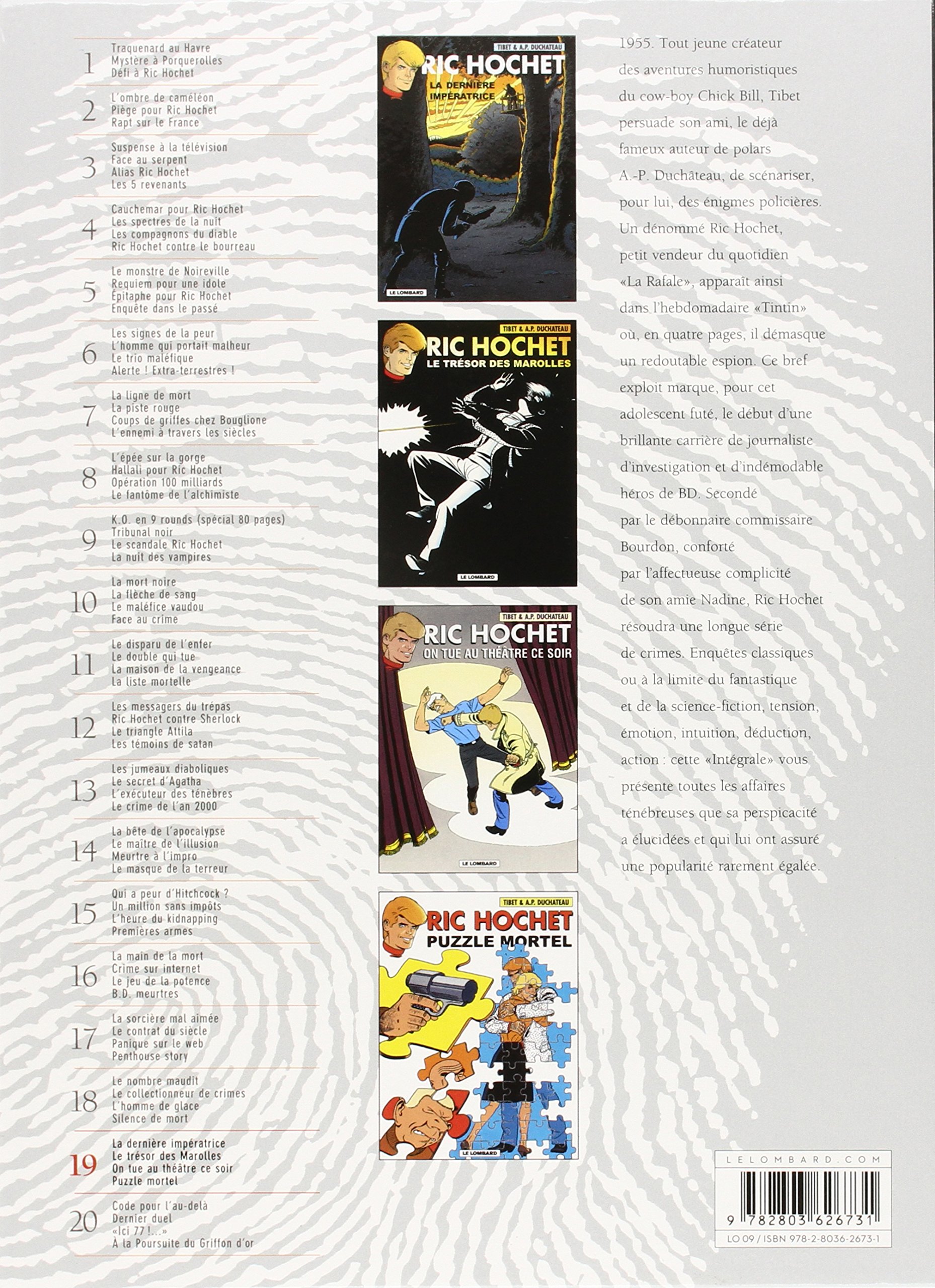 Intégrale Ric Hochet - Tome 19