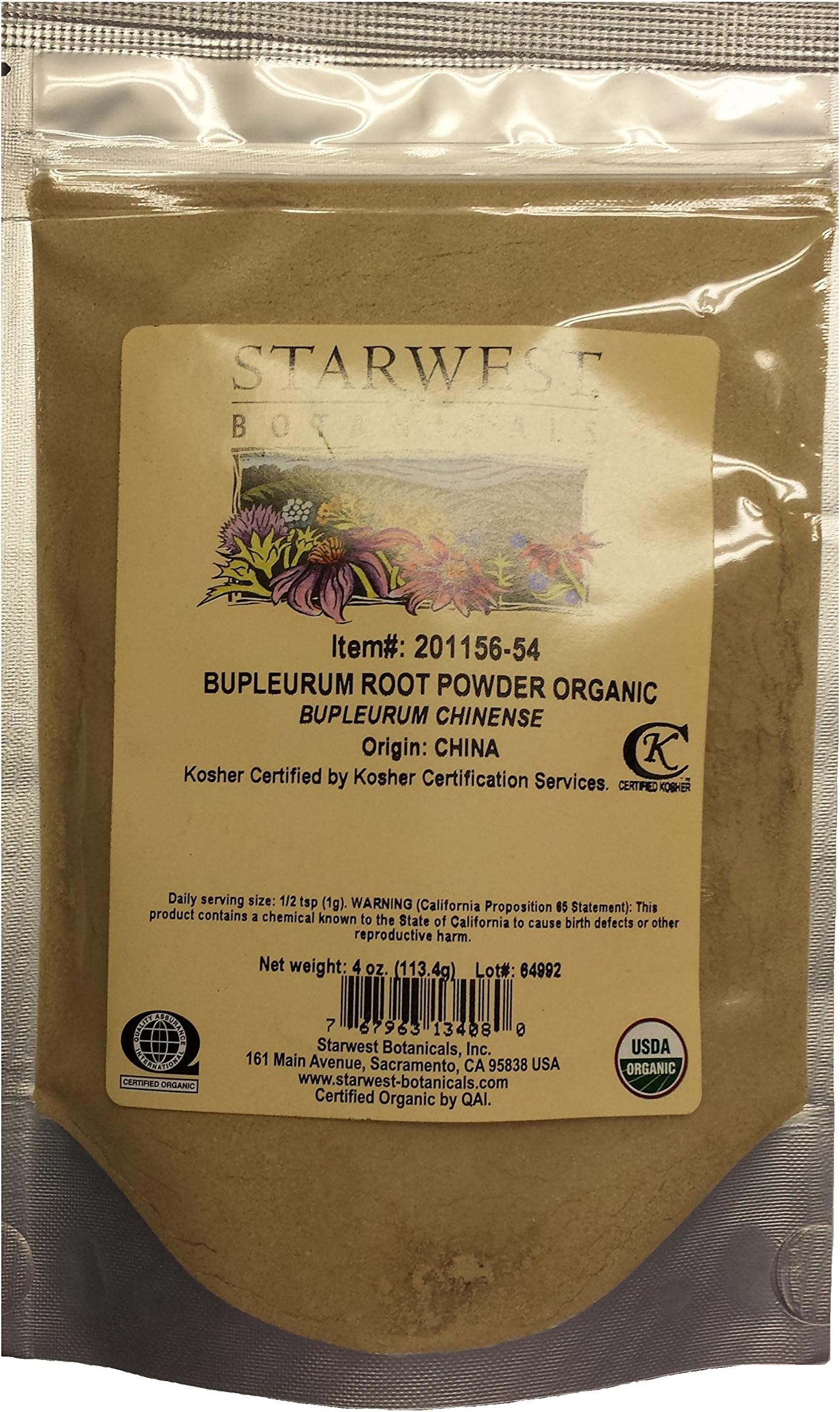 BUPLEURUM ROOT POWDER ORG 4 OZ