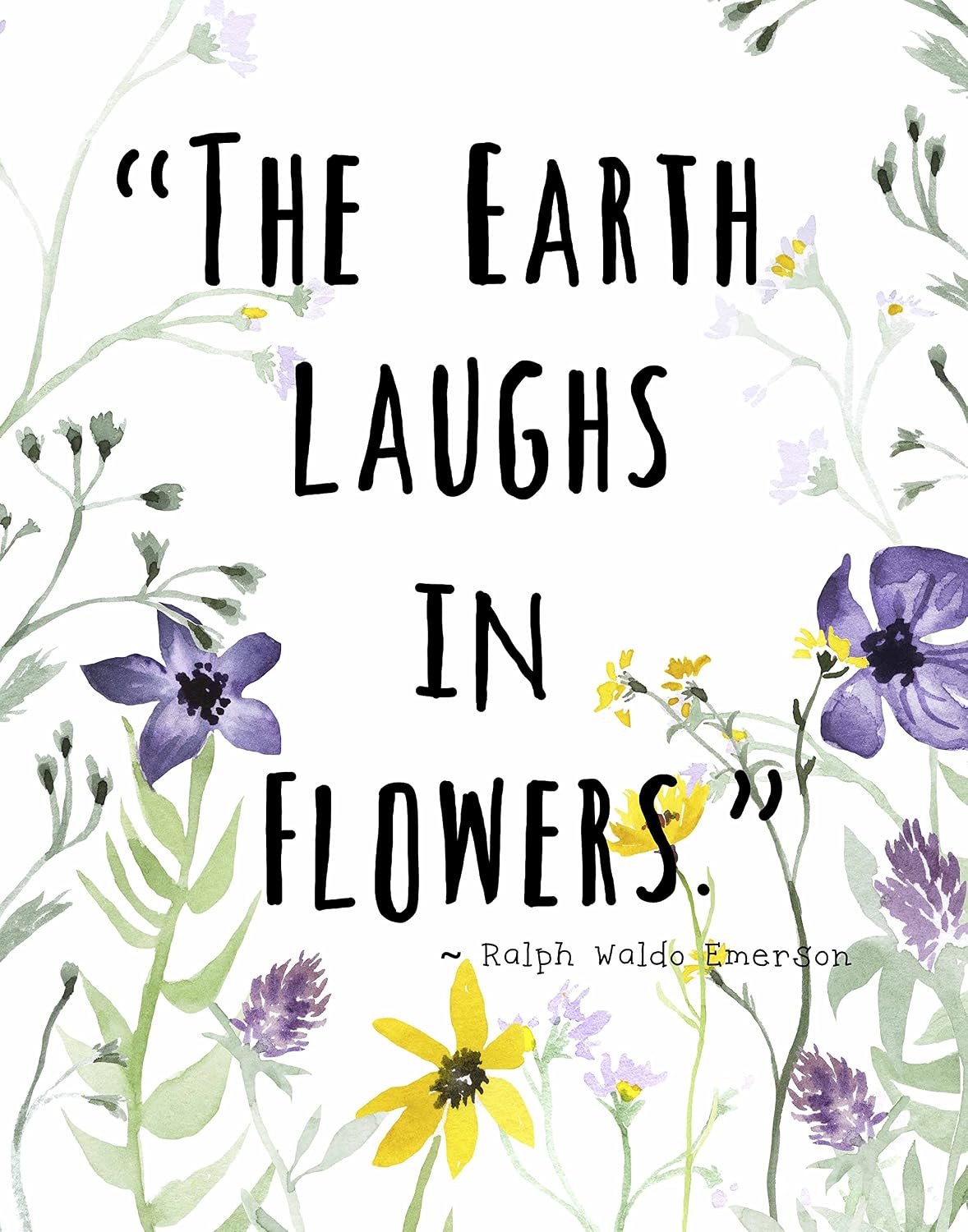 Amazon.com: ArtDash Wall Art Print by RALPH WALDO EMERSON quote w ...