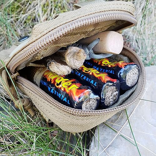 Miniatura 7 de Coopers Bay Paquete de iniciación de incendios Ferro Rod  Kit de arranque de incendios premium  Incluye barra ferro grande yesca de arranque de