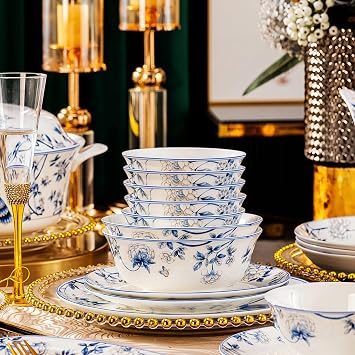 Porcelain Bone China Dinnerware Set, Fine China Dinnerware Sets