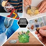 NATIONAL GEOGRAPHIC Earth Science Kit - Science Experiments & STEM Activities for Kids, Crystal Growing, Build a Volcano, Gemstone Dig Brick & Rock Collection, Geology Kit for Kids