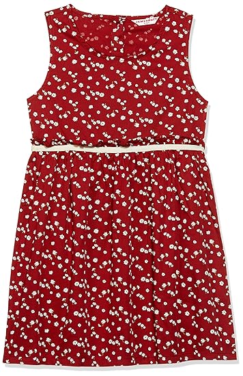 Amazon Brand - Jam & Honey Girls Cotton Skater Knee-Length Dress
