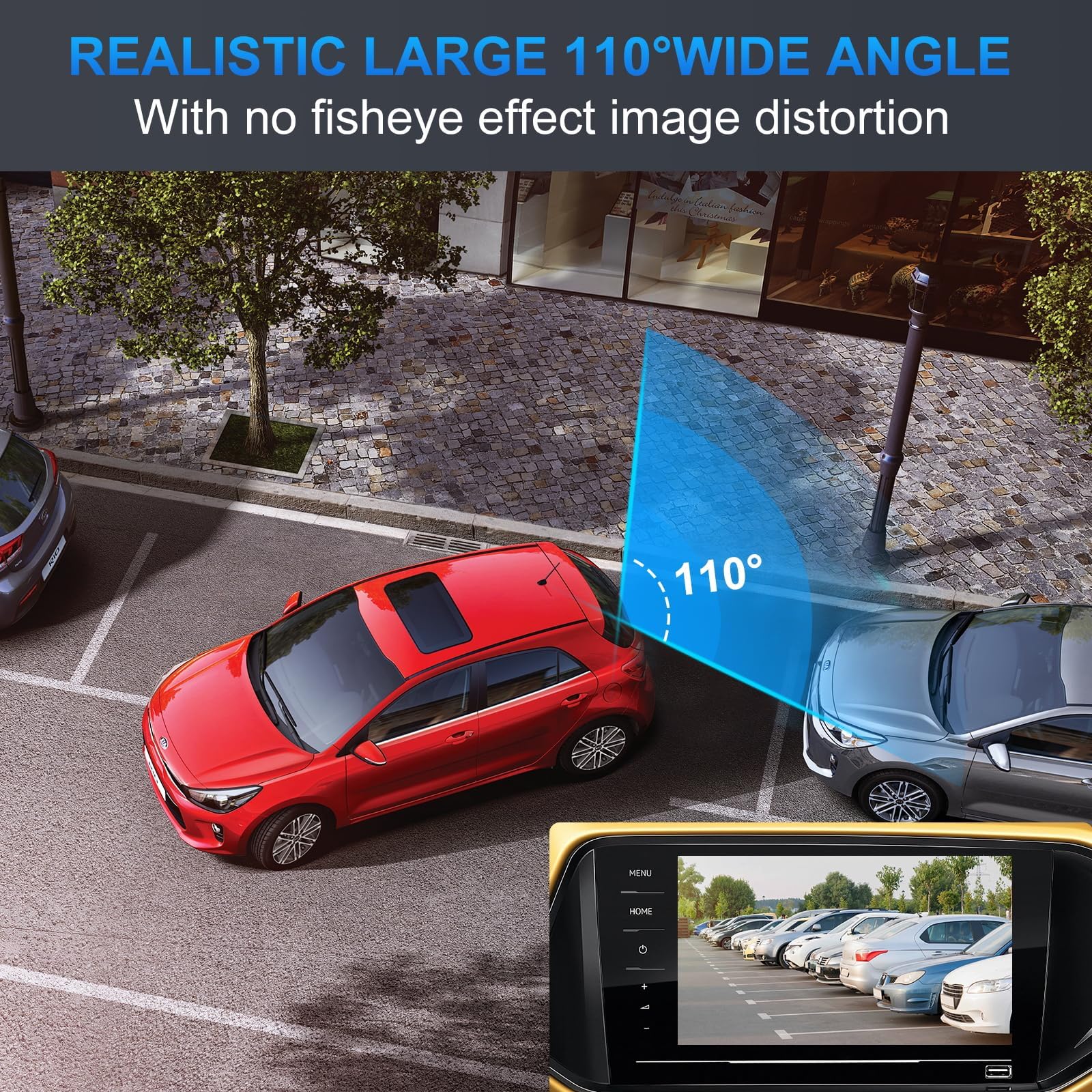 2-in-1 universele achteruitrijcamera in kleur met night vision