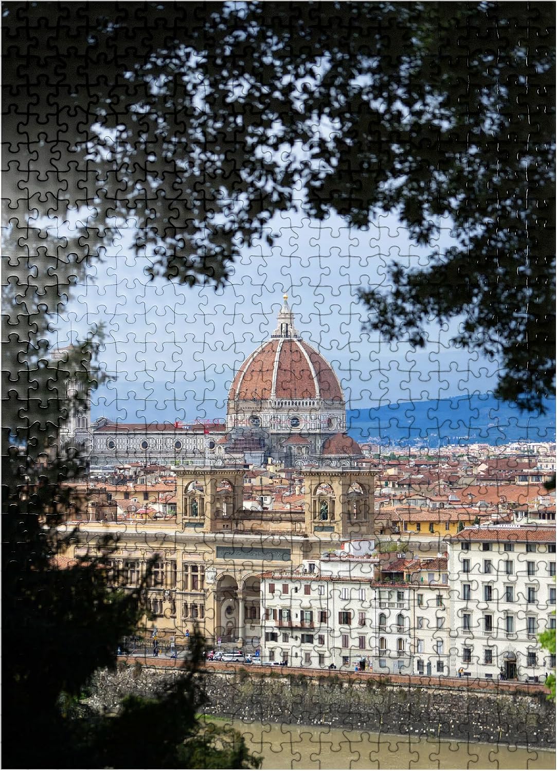 MyPuzzle Florence Cathedral Framed By Trees - Premium 500 Piece Jigsaw Puzzle for Adults