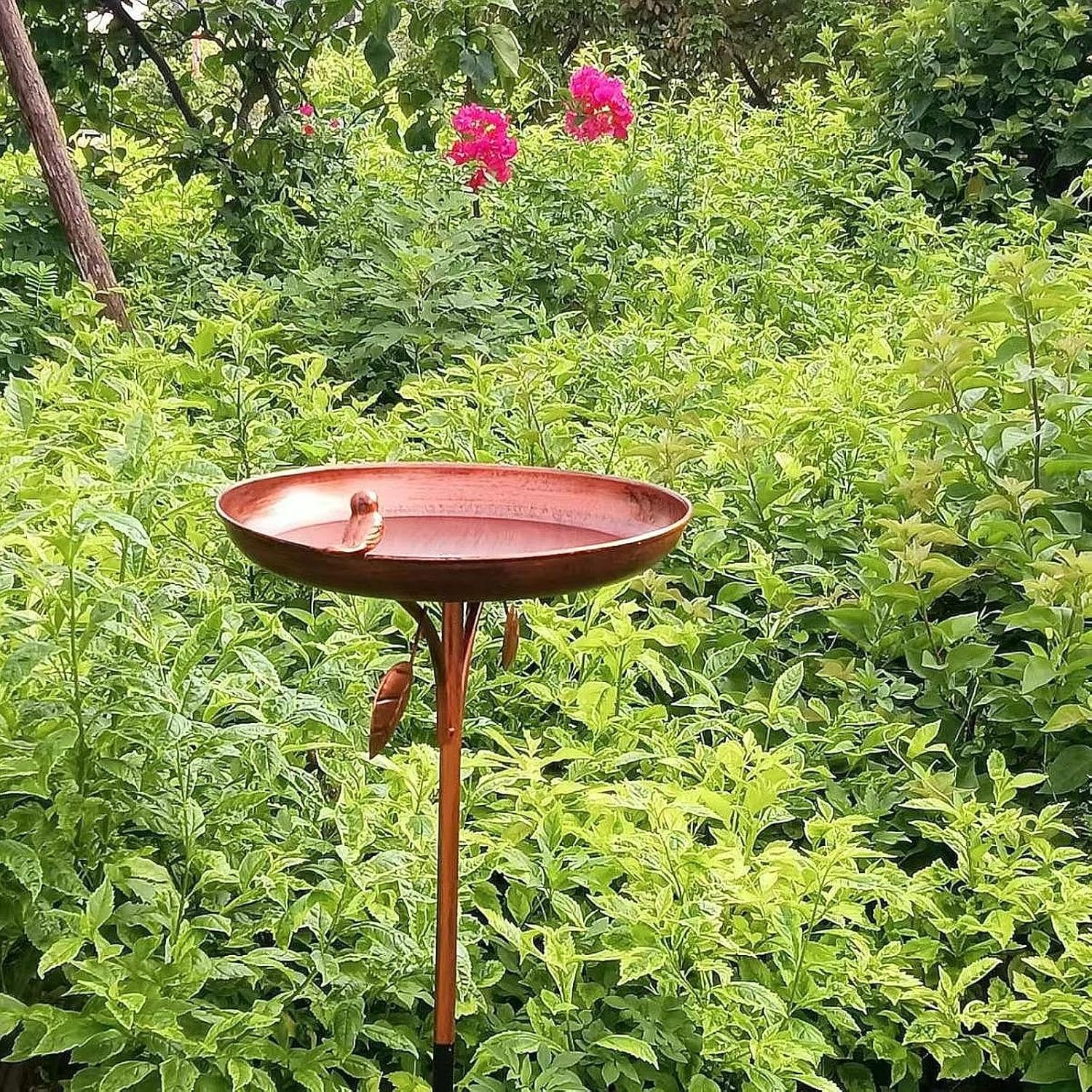Bath Iron 5 Pronged Base Feeder Bowl for Outdoor Yard Backyard