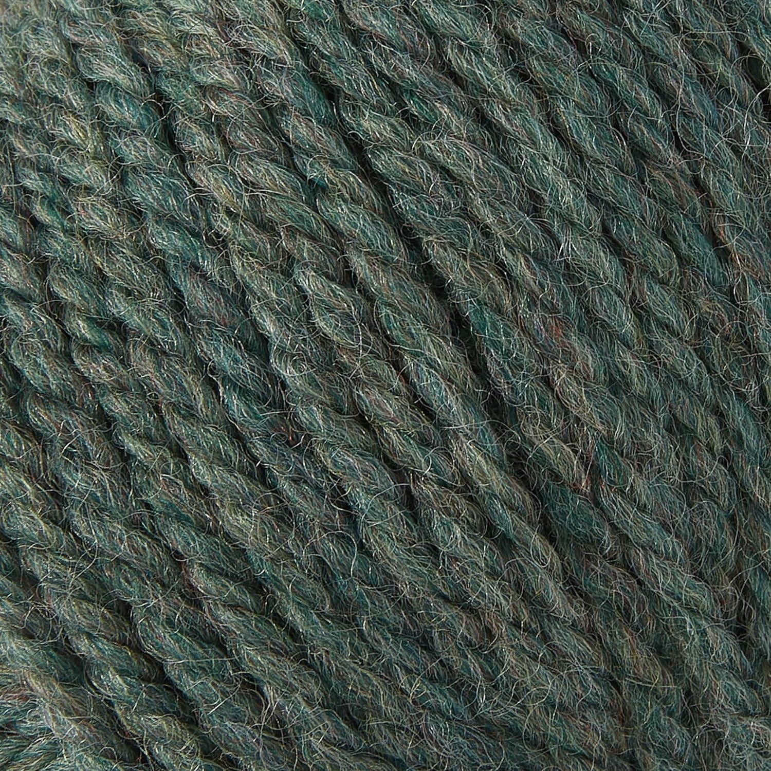 100% Merino Wool Yarn, 3-Ply Luxurious and Soft Yarn for Hand Knitting & Crocheting (Evergreen, 3Balls)