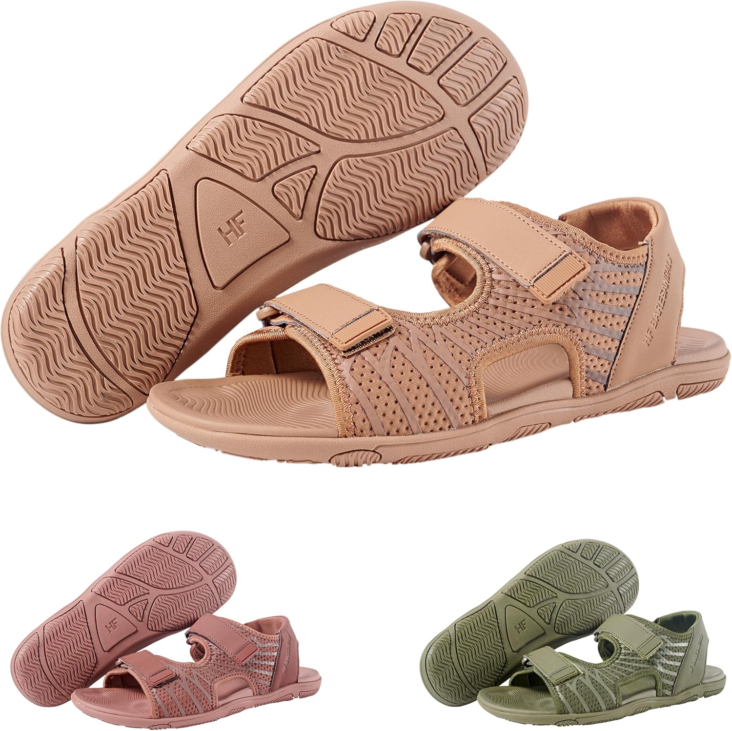 Hike Footwear HF Baresandals III – Outdoor & Lightweight Barefoot Sandals for natural foot movement, Adjustable Fit Unisex With Zero Drop Flexible Sole
