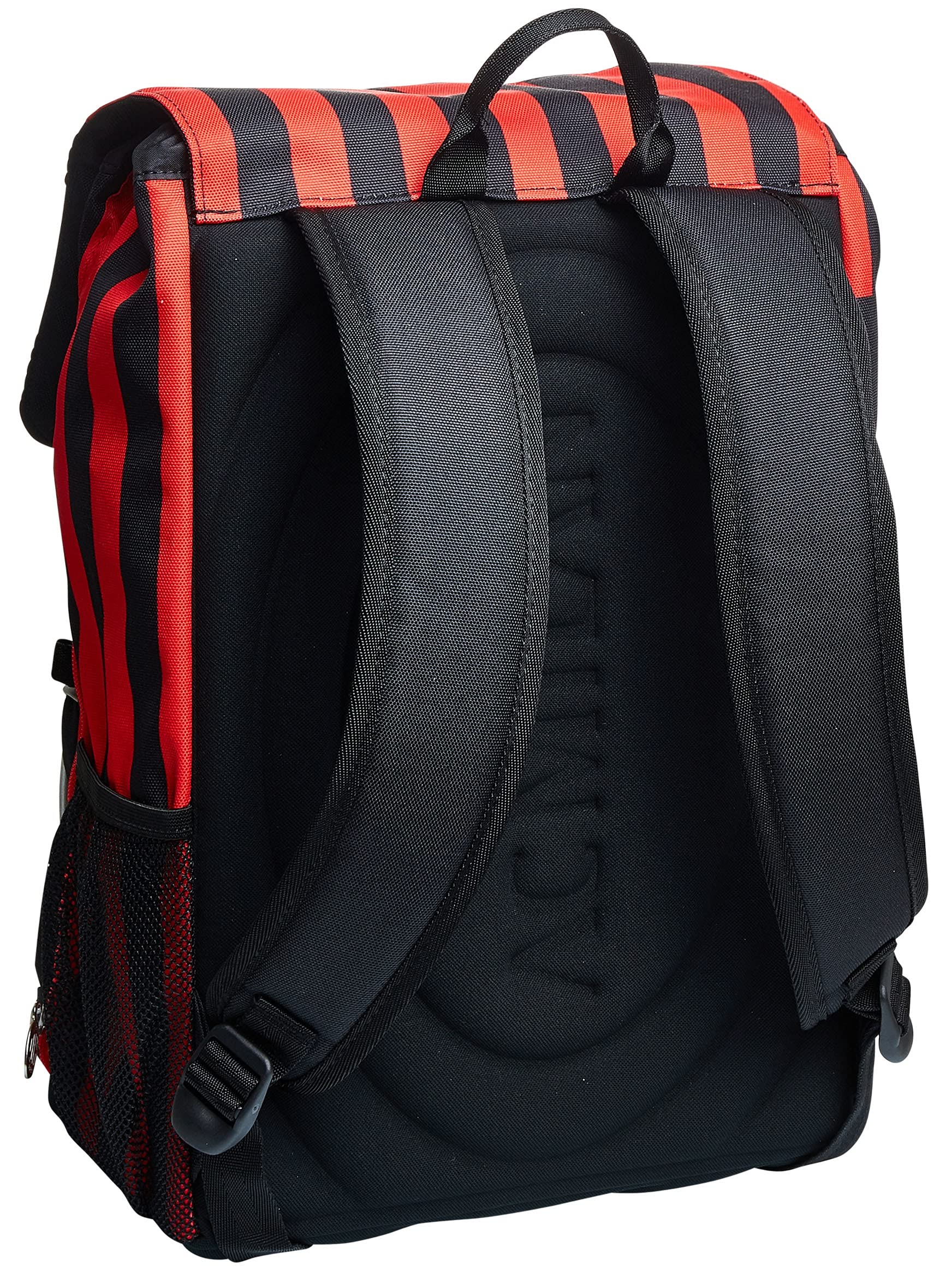 Seven Milan Zaino Doppio Scomparto Estensibile, Rosso e Nero, Squadra Calcio, Maxi Capienza, Schienale Preformato, Bambino, Tasche porta borraccia, Scuola Elementare