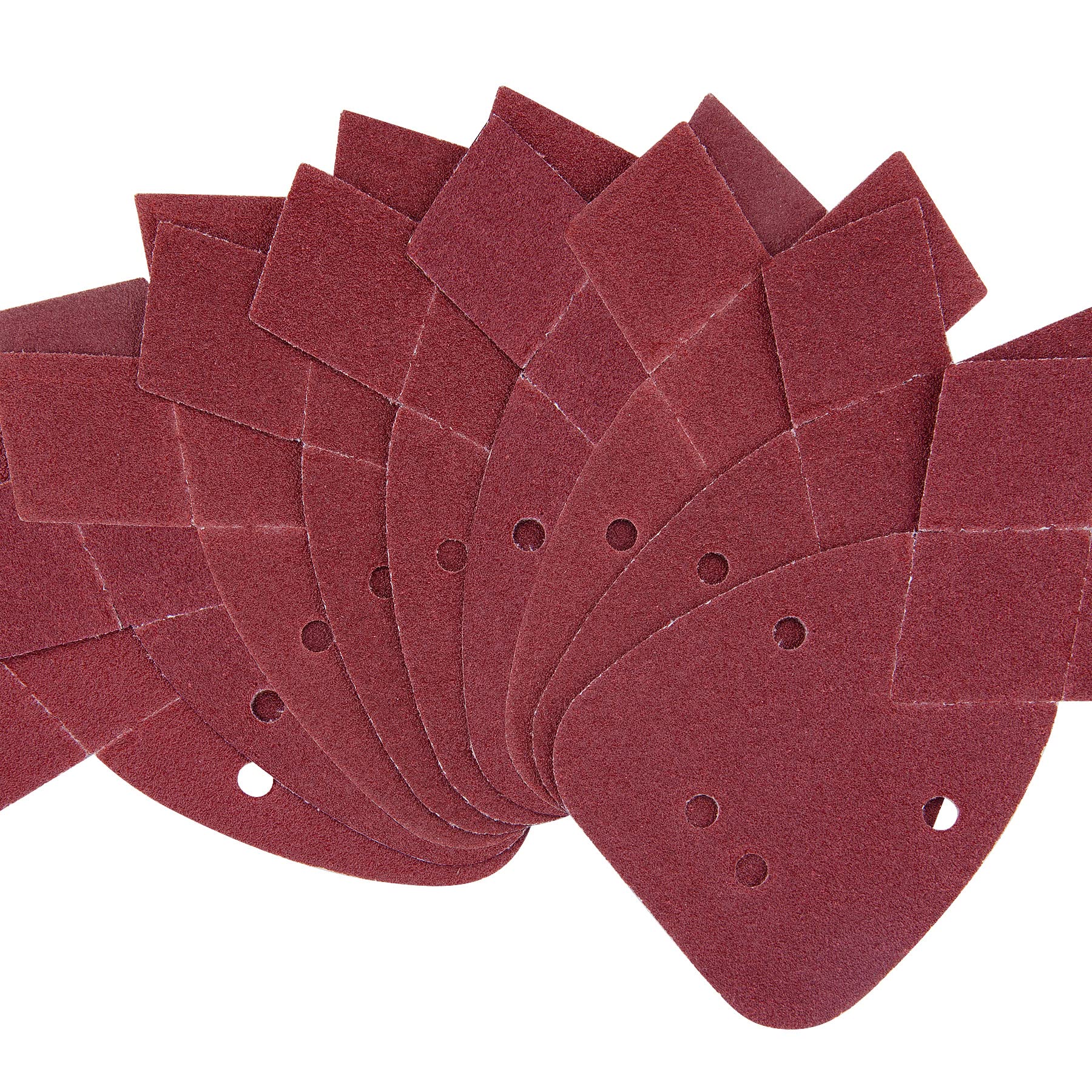SIQUK 20 Pezzi Fogli Abrasivi Carta Vetrata Mouse Triangoli Abrasivi Grana 80 Carta Abrasiva per Levigatrice Mouse Black Decker Detail Palm