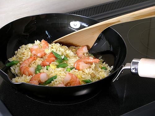 Miniatura 10 de (Riverlight) River Light - Sartén de hierro Kyoku, Japón, 10.2 pulgadas (10.2in), compatible con inducción, Wok, fabricada en Japón