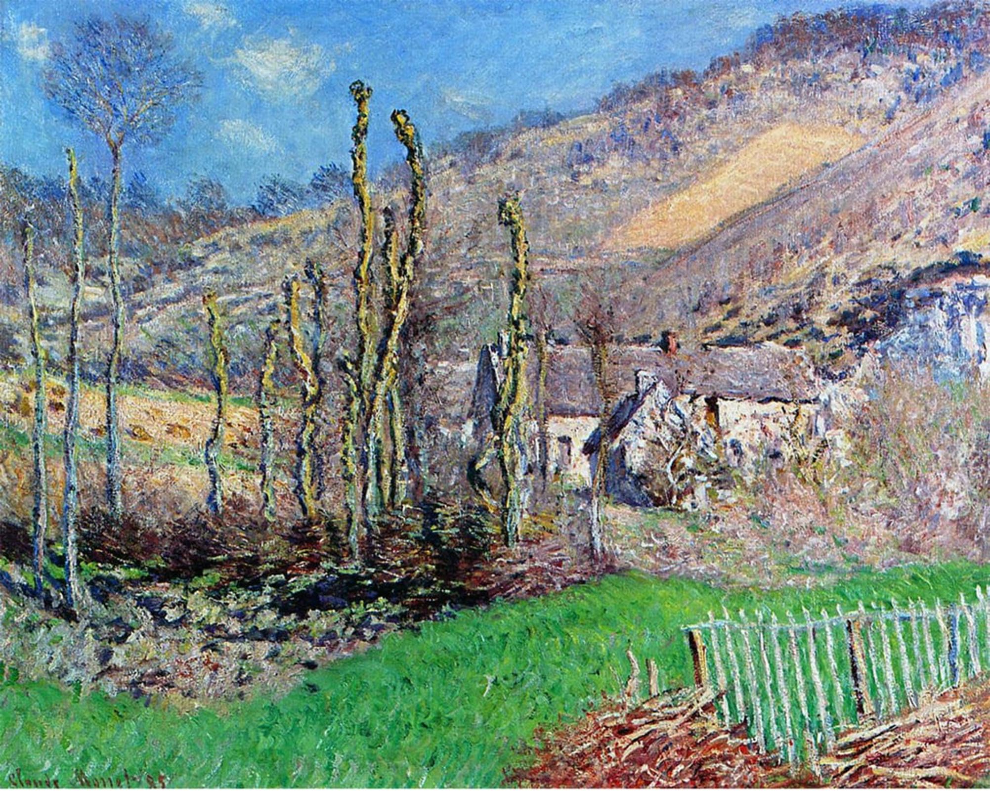 SERENDIPITP Retro Picture Poster Wall Art Pictures Painting Winter At the Val De Falaise Normandy by Claude Monet Wall Art Canvas Print for Wall Decor 60x90cm