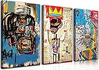 DonahueArt 3-Piece Framed Modern Blue Graffiti Canvas Wall Art Prints 16x12in - Street Abstract Decor for Living Room Bedroom Office
