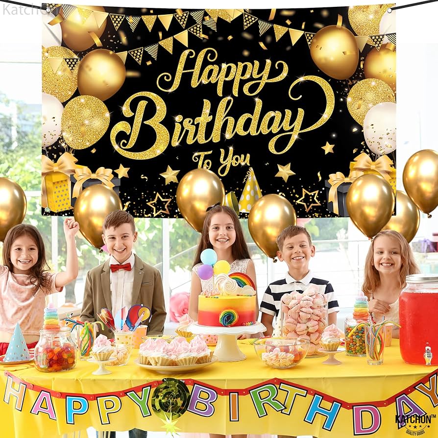 Amazon.com: KatchOn, Happy Birthday Banner and Cube Balloons