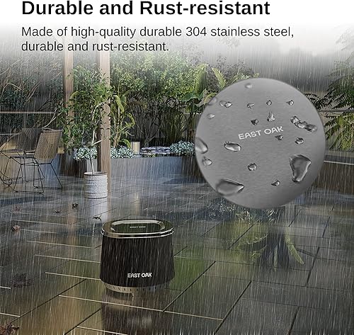 Vista 10 de East Oak Tapa para hoguera Camber de 21 pulgadas, sin humo, accesorios de acero inoxidable 304 para hogueras al aire libre, impermeable