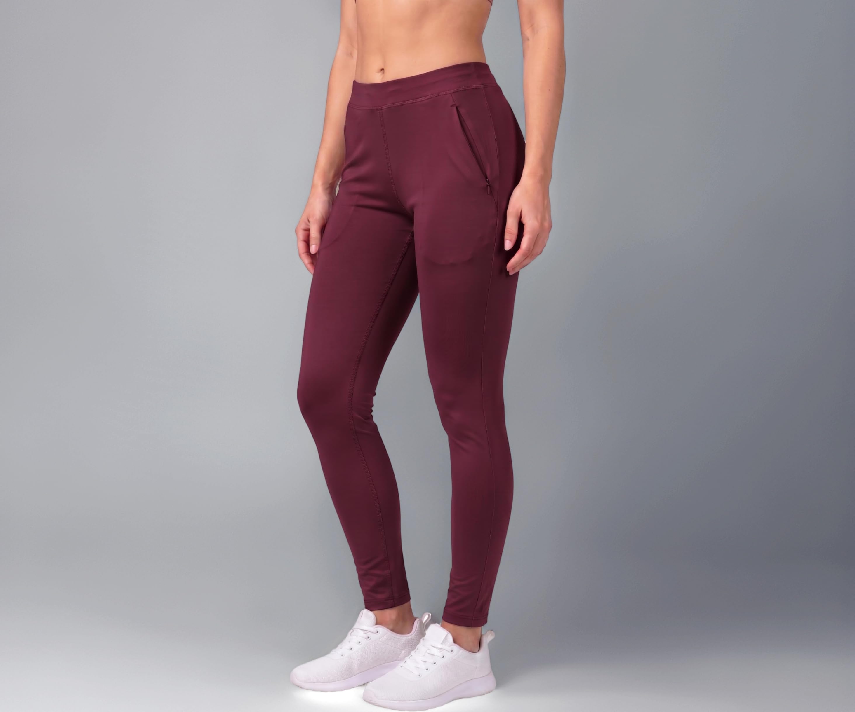 Stretchable Yoga Pants for Women & Gym Pants for Women Workout with Mesh Insert & Side Pockets