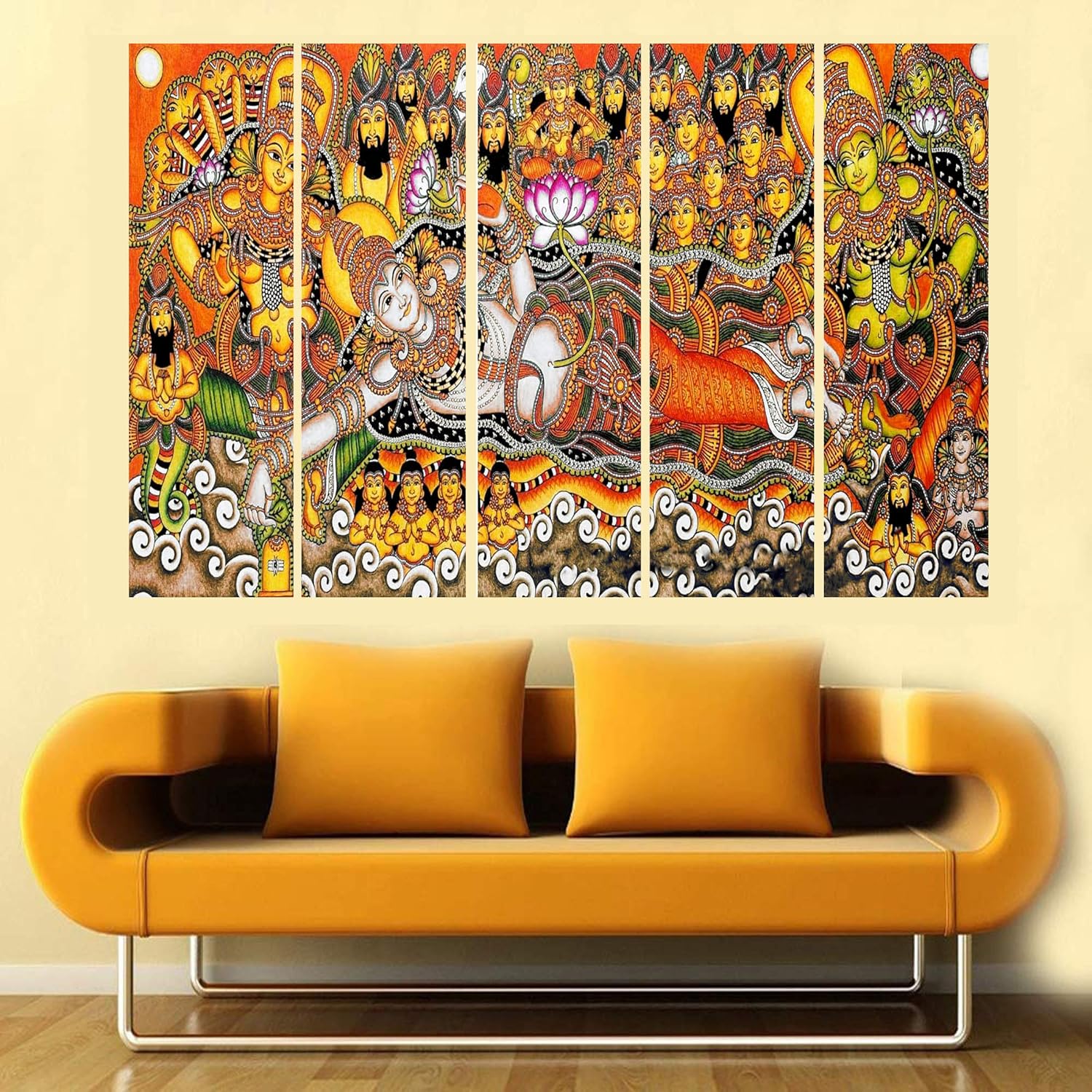 KYARA ARTS Multiple Frames, Beautiful Kerala Mural Art Radha Krishna
