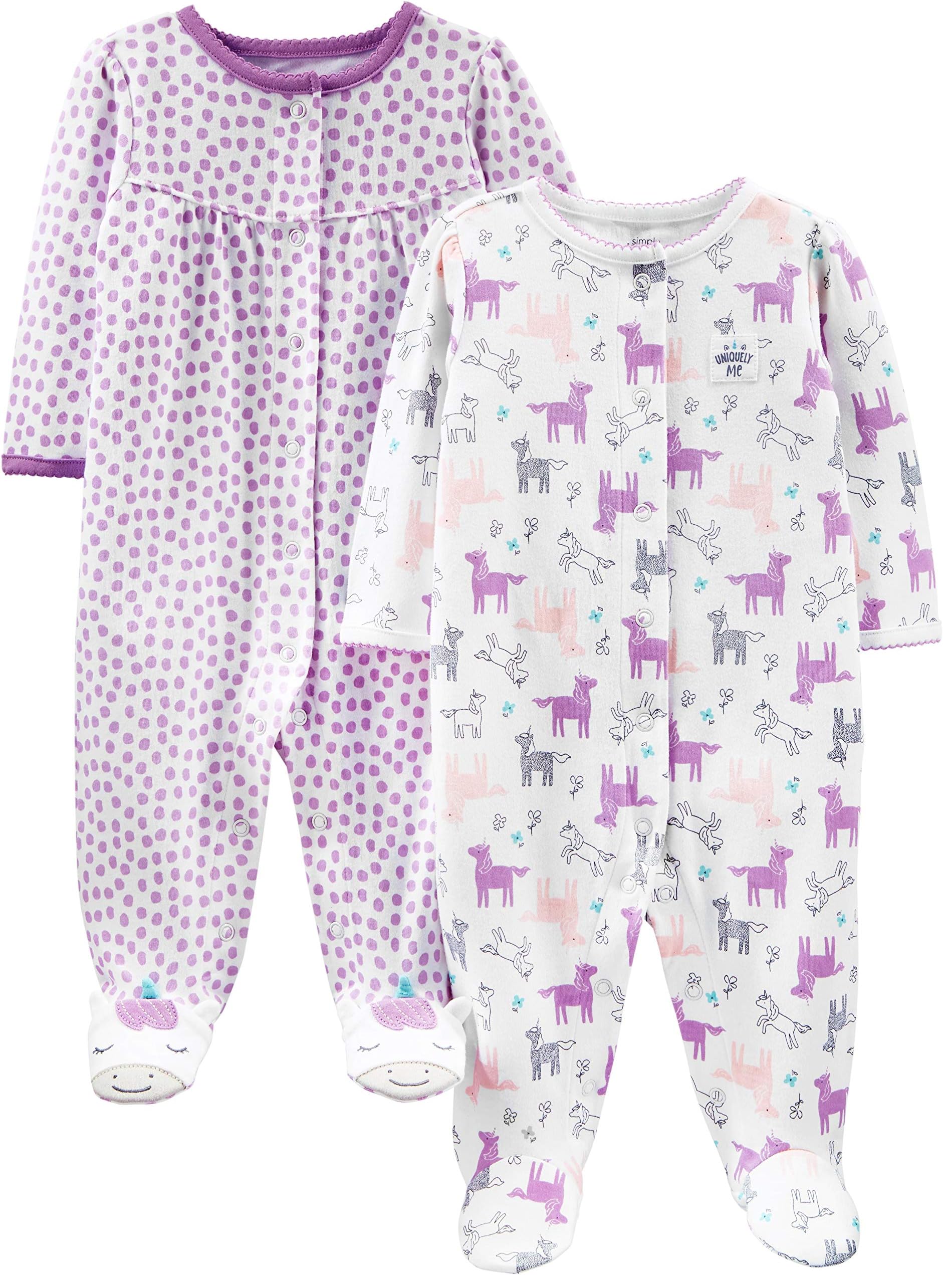 Simple Joys by Carter's Baby Girls Toddler Sleepers (Pack of 2)