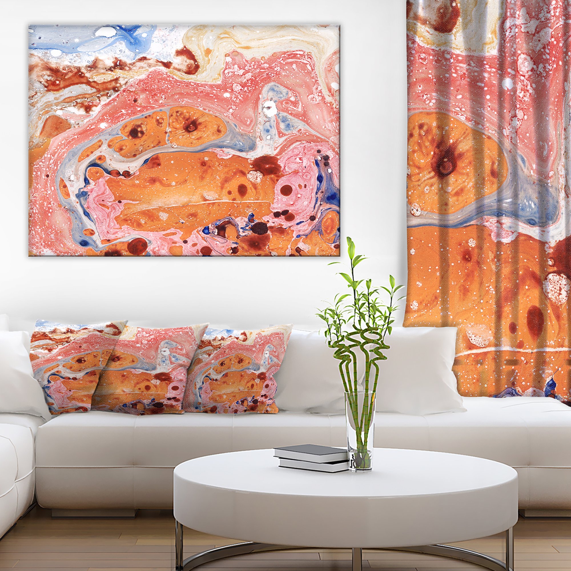 Rose Abstract Fusion Abstract Canvas Artwork