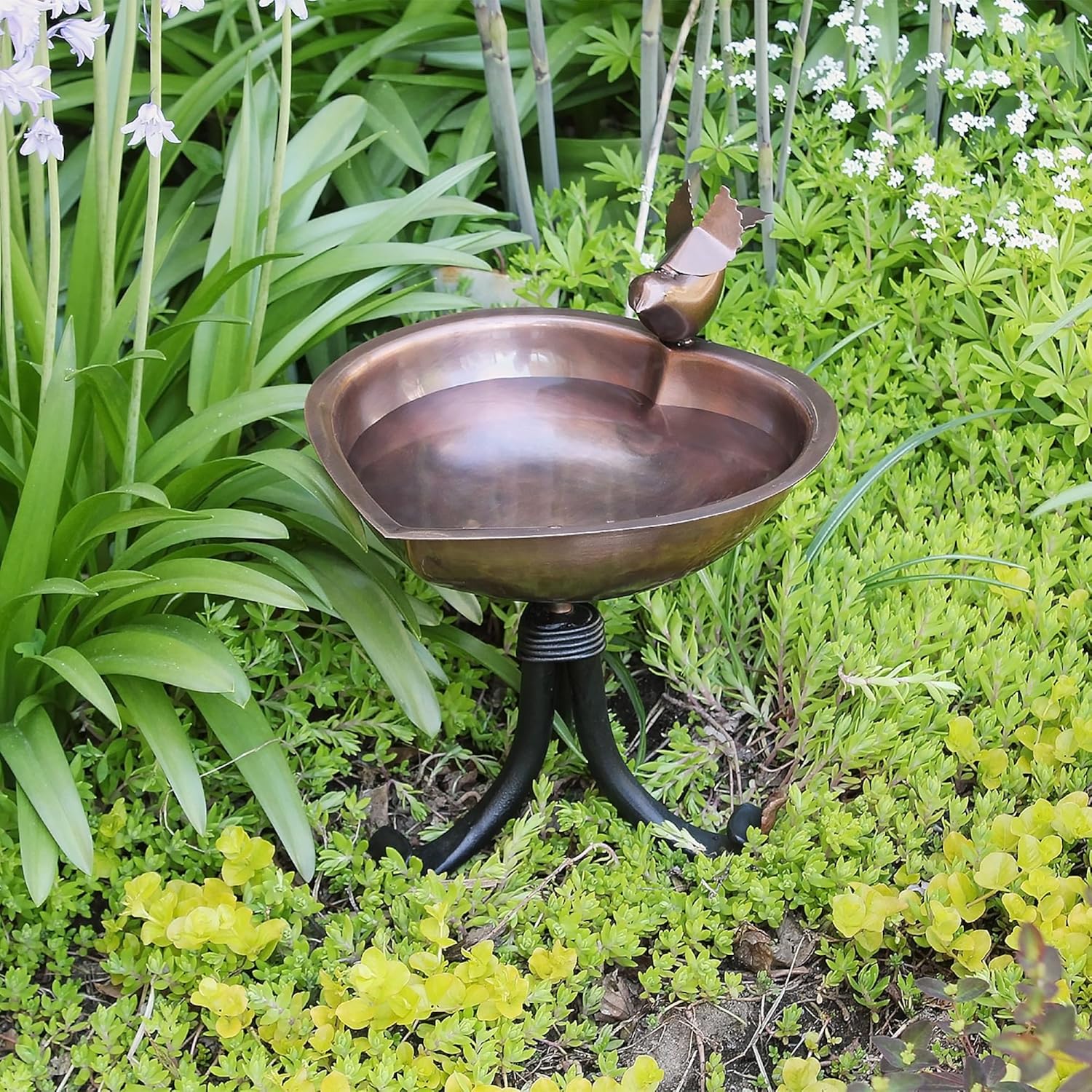 Heart Shaped Birdbath- Tripod Stand