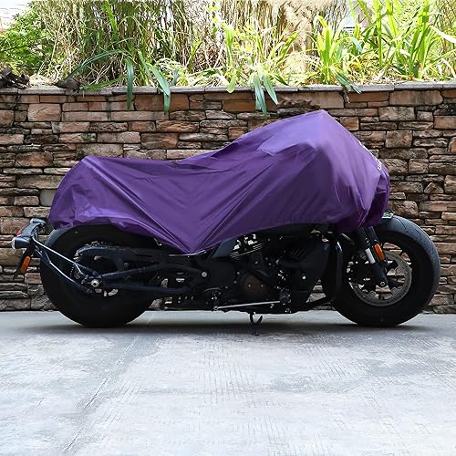 Vista 55 de X AUTOHAUX Funda para motocicleta, ligera, media cubierta, impermeable, para exteriores, lluvia, polvo, color plateado, tamaño XL, para la mayoría