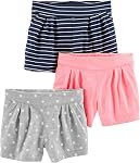 Simple Joys by Carter's Baby Girls' Toddler 3-Pack Knit Shorts