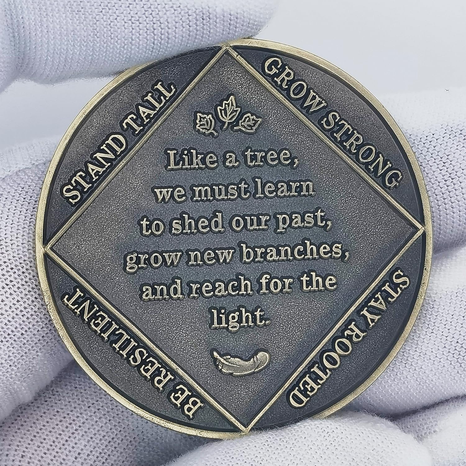 Inspirational Coins Tree of Life Challenge Coin - Motivational Quote & Artistic Design