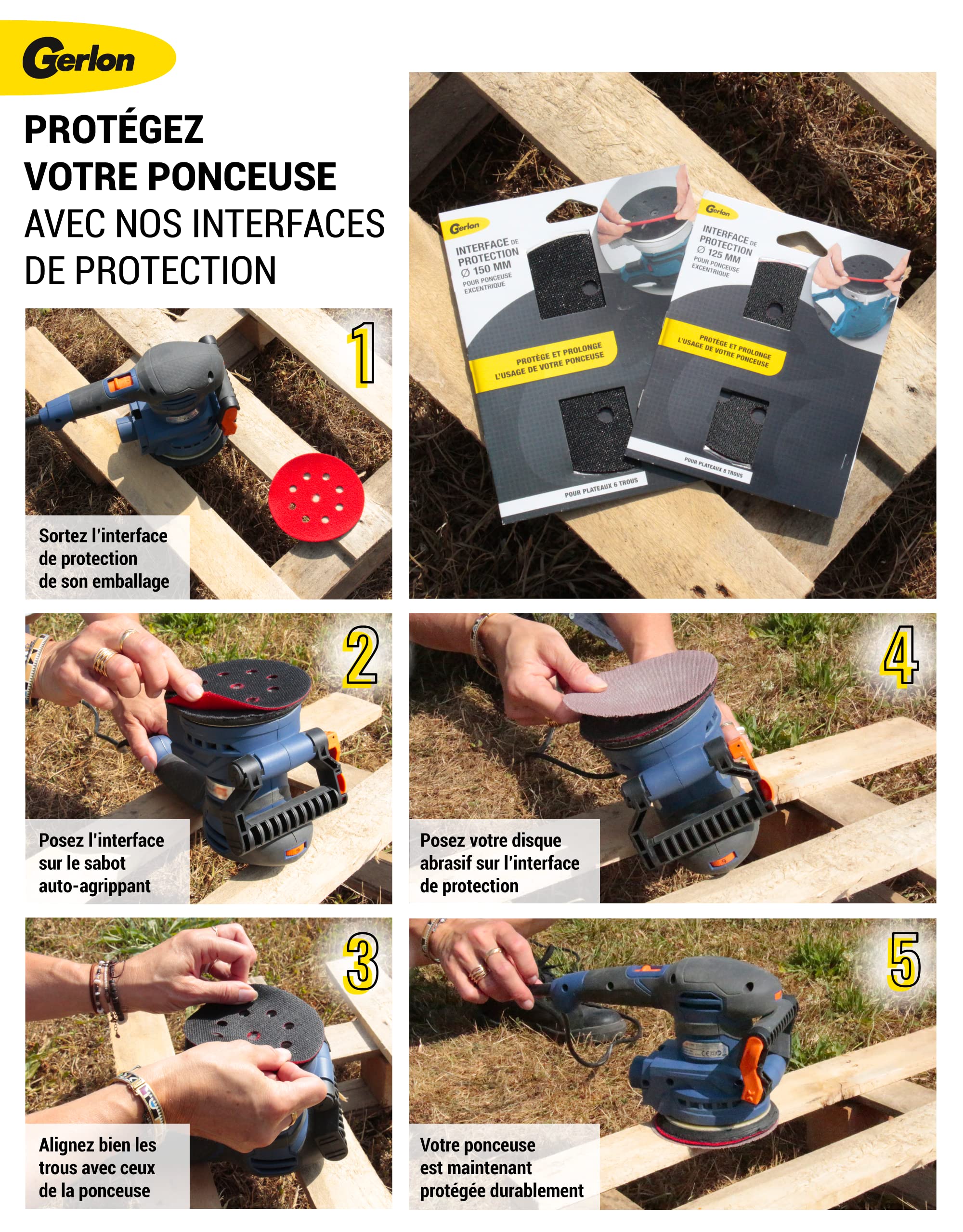 NEFLUM Disco Di Protezione Del Cuscinetto Di Interfaccia Da 2 PC 6150 Mm 8+6/8+1 Fori Accessori Per Elettroutensili Per Levigatrice, Lucidatura E Smerigliatura - Gancio E Anello