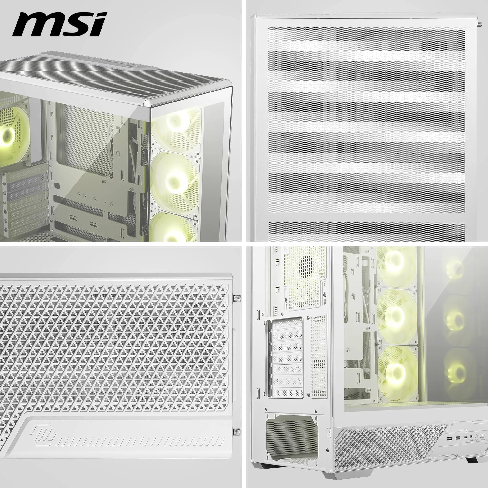 MSI MAG PANO 130R PZ White Boîtier PC Gaming ATX, Micro-ATX et Mini-ITX