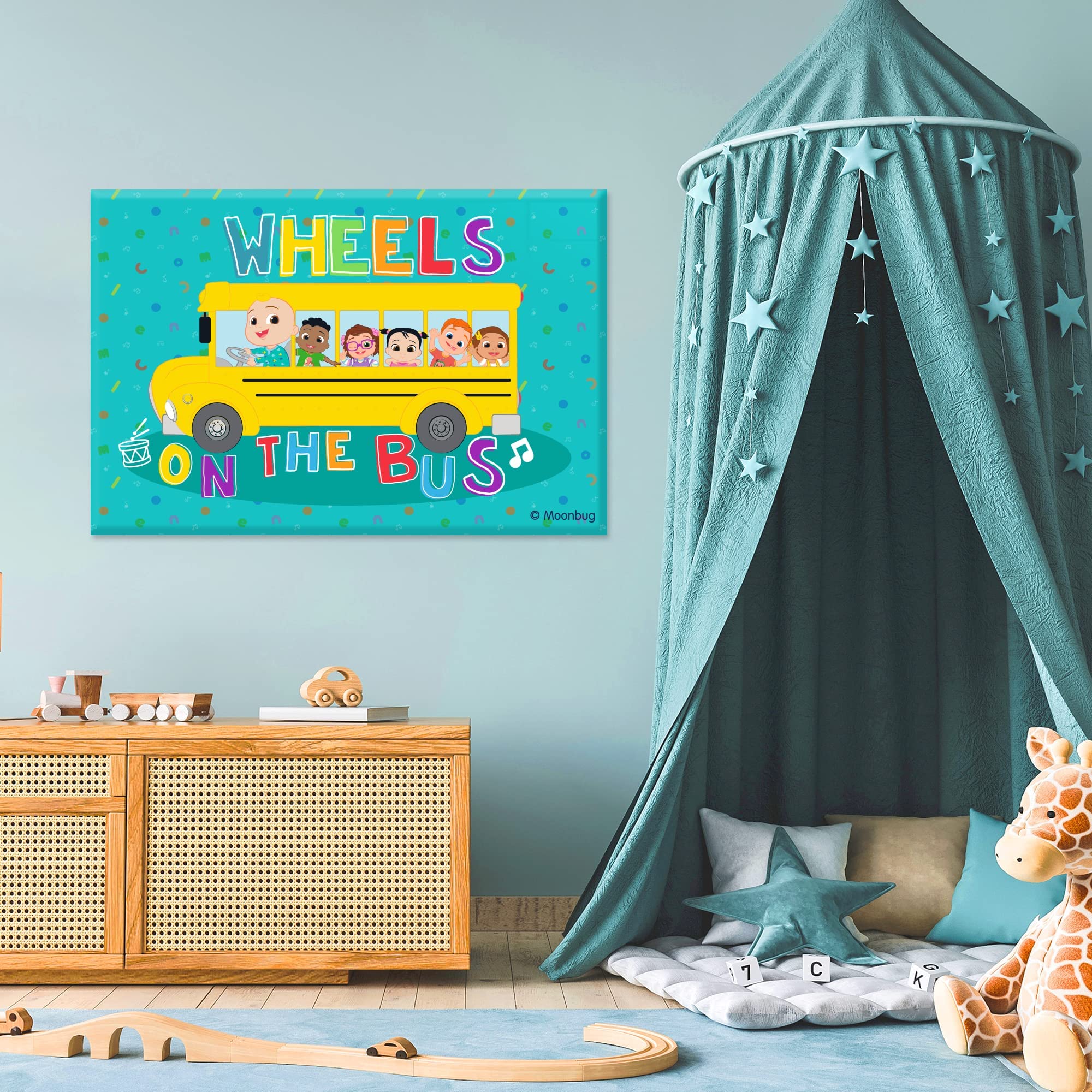 EGD JJ & Friends Picture Frame I Acrylic Art Decorations for Kids Bedroom I CoComelon Acrylic Frame I Wall Decor for Boy & Girl I Wall Support Optional (Wide 48