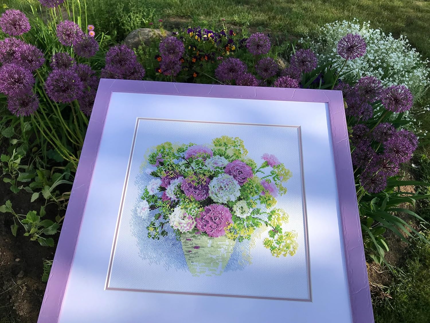 RIOLIS Cross Stitch, Watercolor Carnations (14 Count)