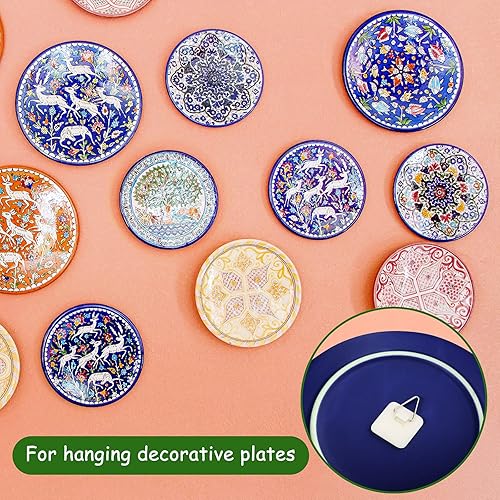 Miniatura 3 de Jetec 180 ganchos adhesivos invisibles para colgar fotos, sin clavos, soportes para placas de pared, ganchos adhesivos de plástico para fotos para