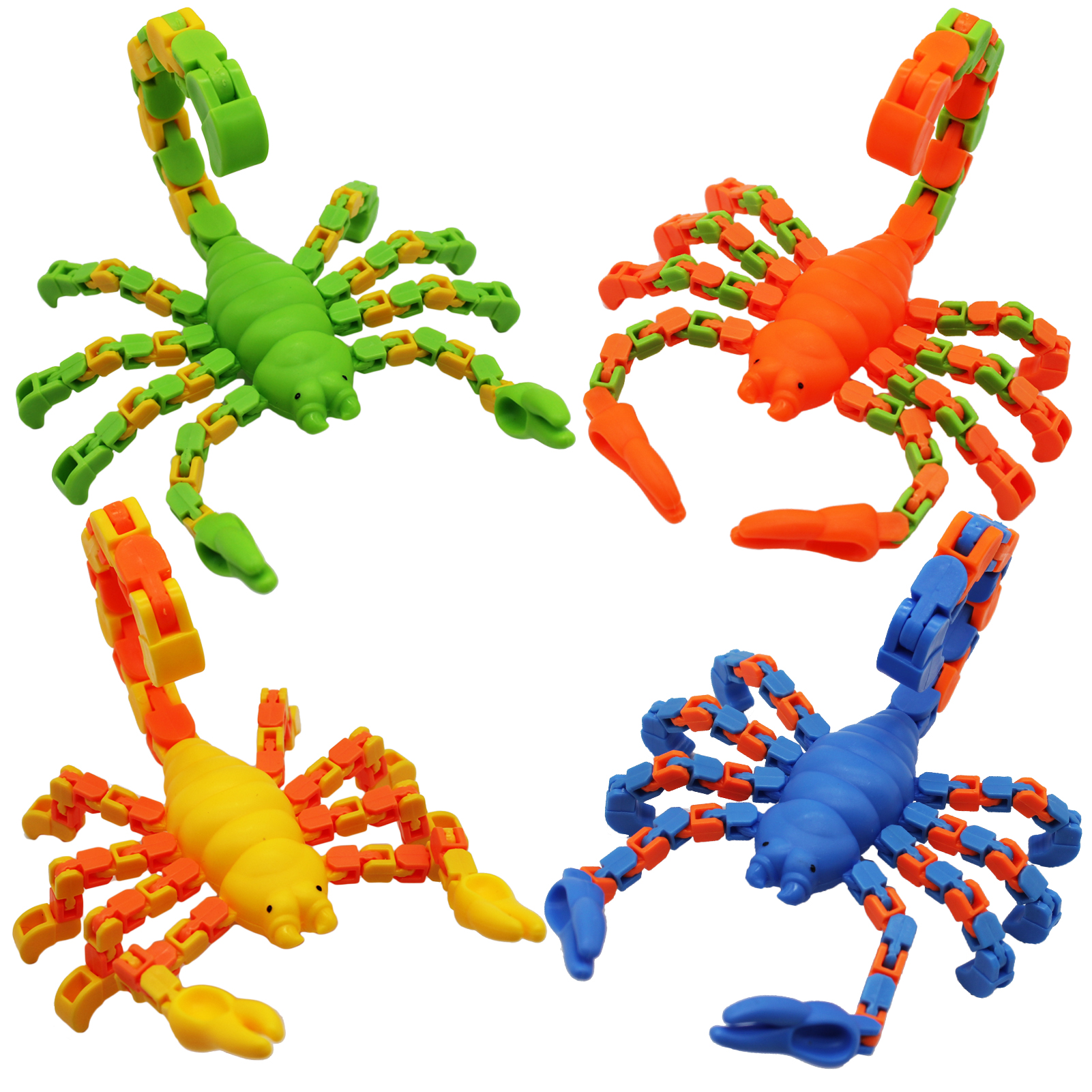 Amazon.com: 4 Pack Fidget Scorpion Toy, Fidgets Wacky Tracks Snap