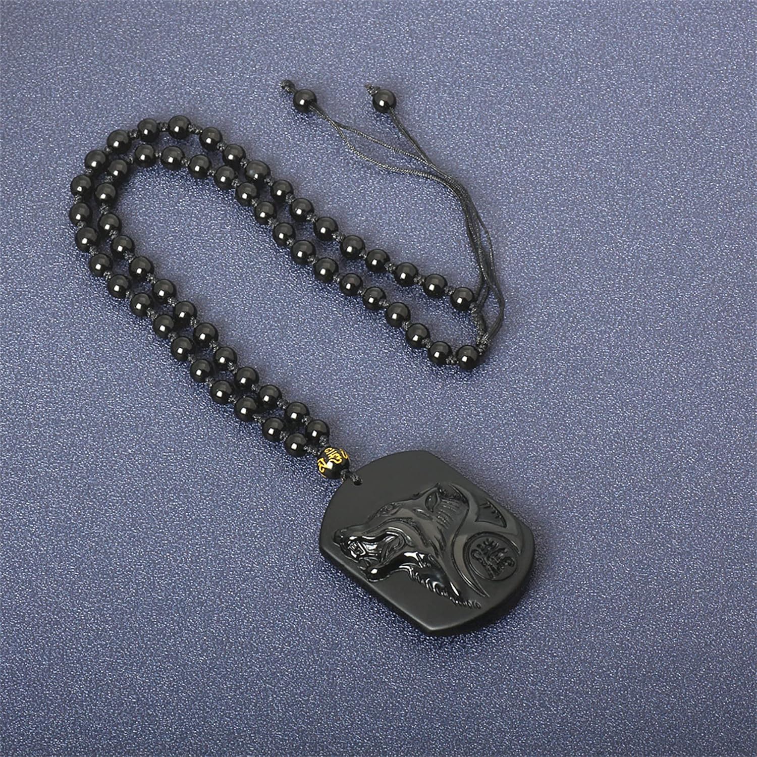 Black Obsidian Necklace Lucky Amulet Protection Pendant with Extended Bead Chain Healing Crystal Stone Talisman Necklaces Jewelry - Image 4