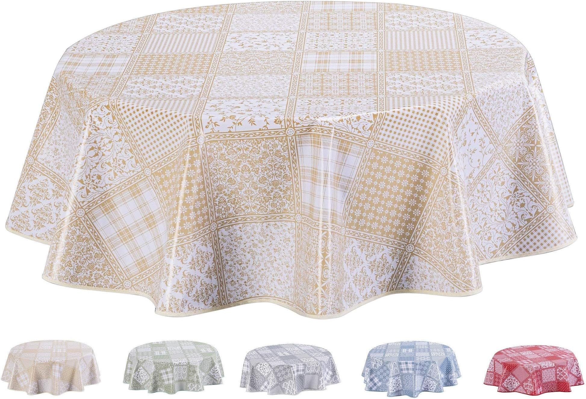 Home Direct Round Oilcloth PVC Wipe Clean Tablecloth Table Cover 155cm