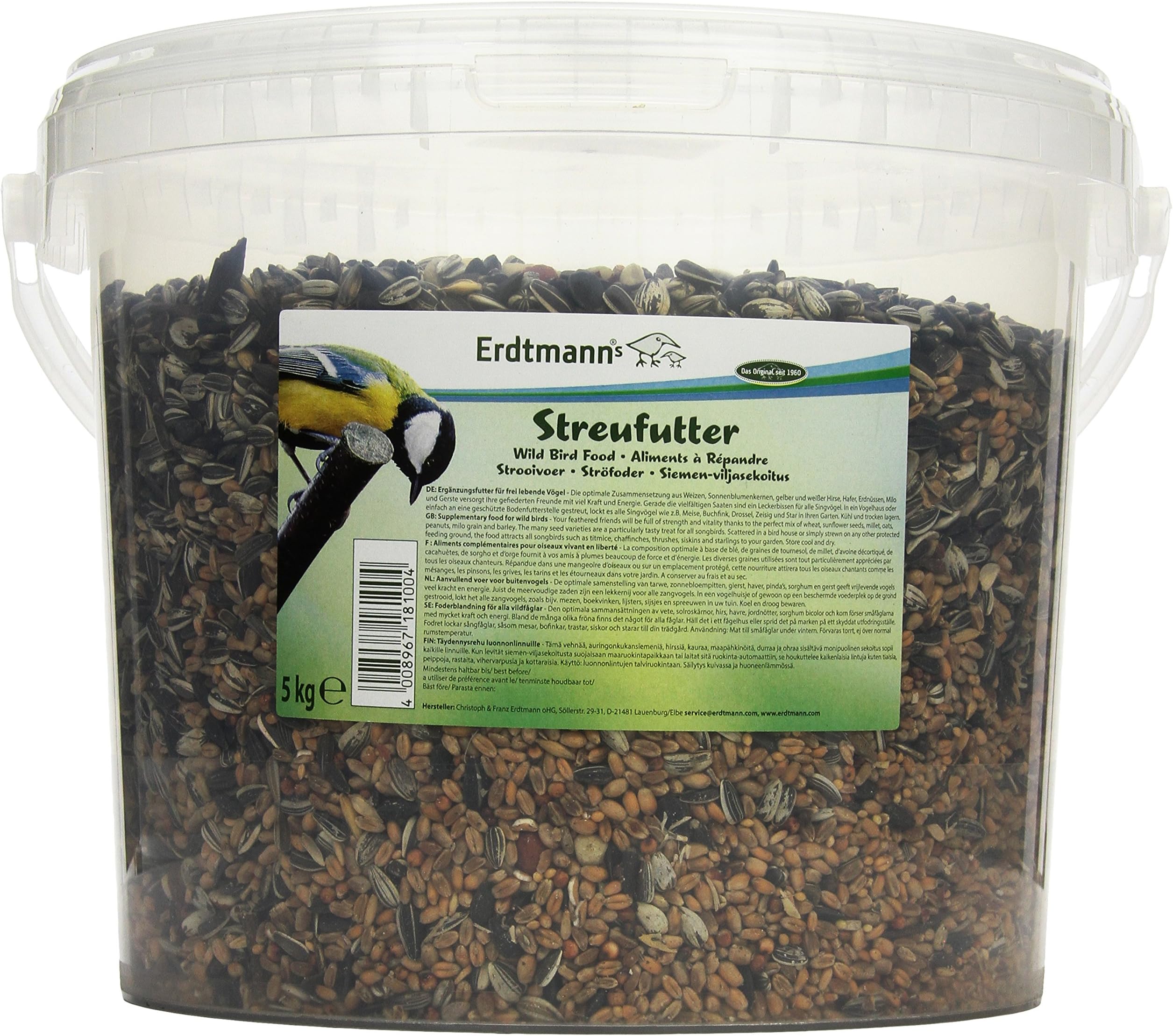 Erdtmann Wild Bird Food in Tub, 5 Kg