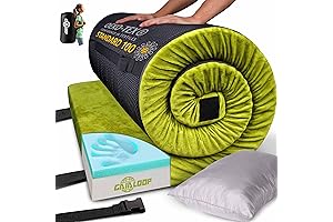 Sleeping Cots for Kids 6 and Up - Thick Memory Foam Camping Mattress for Car