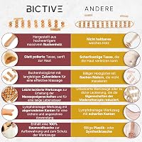 BICTIVE Professzionális Maderoterápiás Készlet 6 Darabos Fa Masszázs Roller Cellulitisz Ellen Limfadrenázs Eszköz 4