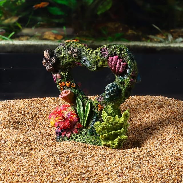 Foto 3 de 5 de Amtra Deko Cuore hundido - Decoraciones para Acuario de Agua Dulce y Marina de Resina, para acuarios…