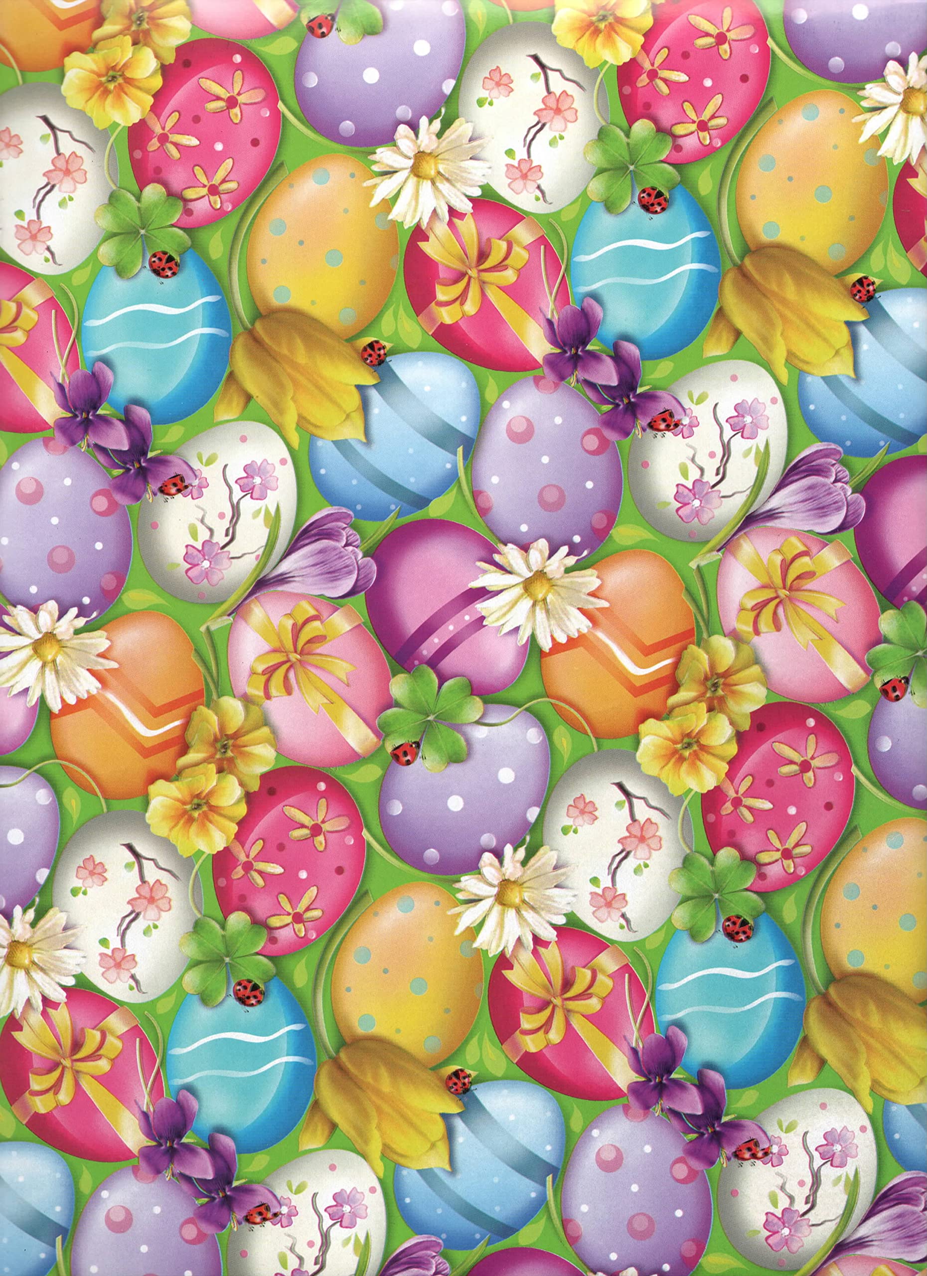 ARKRAFT Easter Wrapping Paper Set 3 Sheets XXL 90 x 65 cm Plastic-Free Packaging Paper FSC (18-8378) — image 1