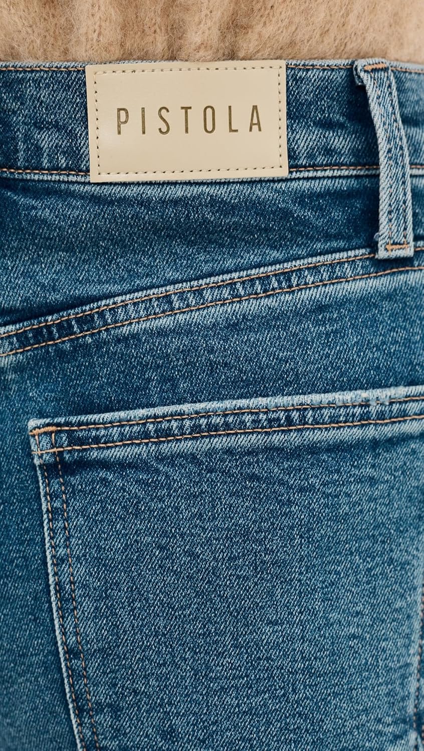 Pistola Women's Lana High Rise Ultra Wide Leg Petite Jeans - Image 6