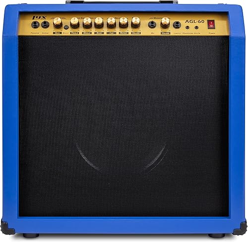 Miniatura 132 de LyxPro Amplificador de guitarra eléctrica de 60 vatios Combo de estudio de estado sólido y amplificador de escenario con altavoz de 10 pulgadas