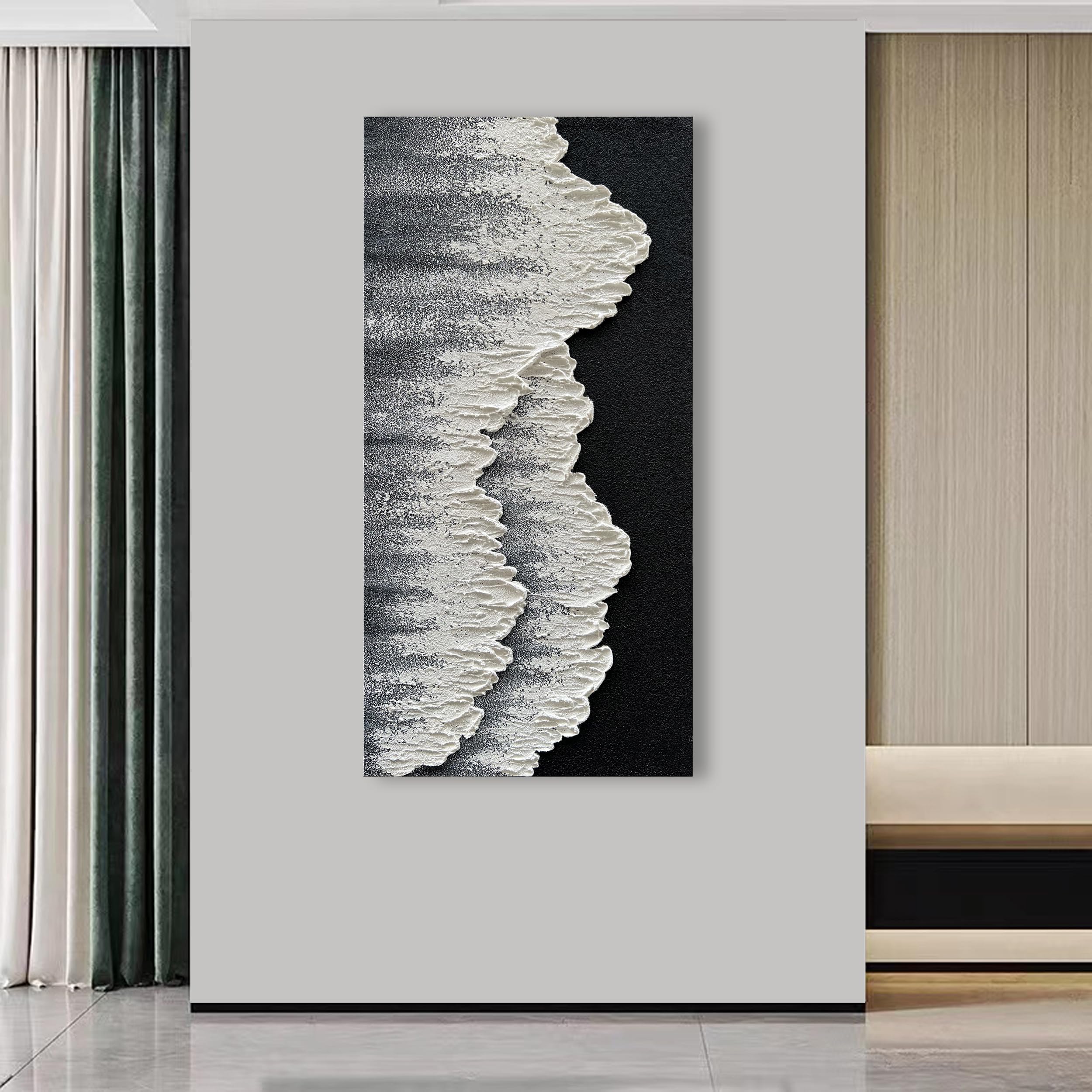 Amazon.com: NANKAI Art Hand-Painted 3D Ocean Wave Oil Painting