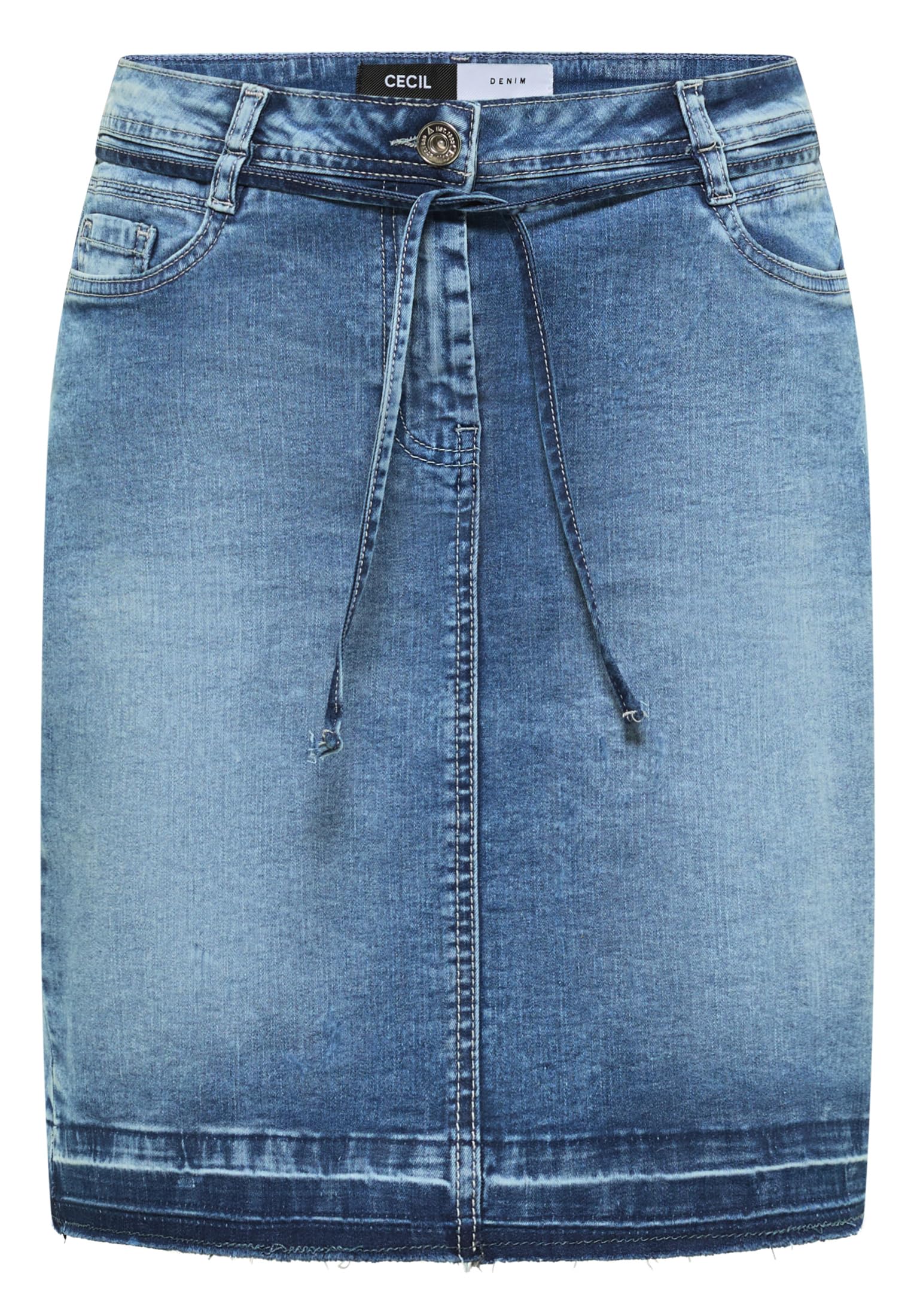 Cecil 3610267 Gonna in Jeans con Dettaglio Cintura Donna (Pacco da 1)